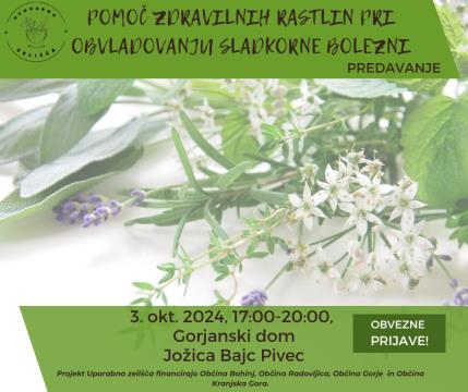 Pomoč zdravilnih rastlin pri obvladovanju sladkorne bolezni